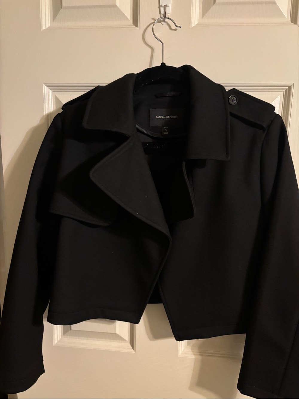 Banana Republic Black Cropped Blazer Jacket